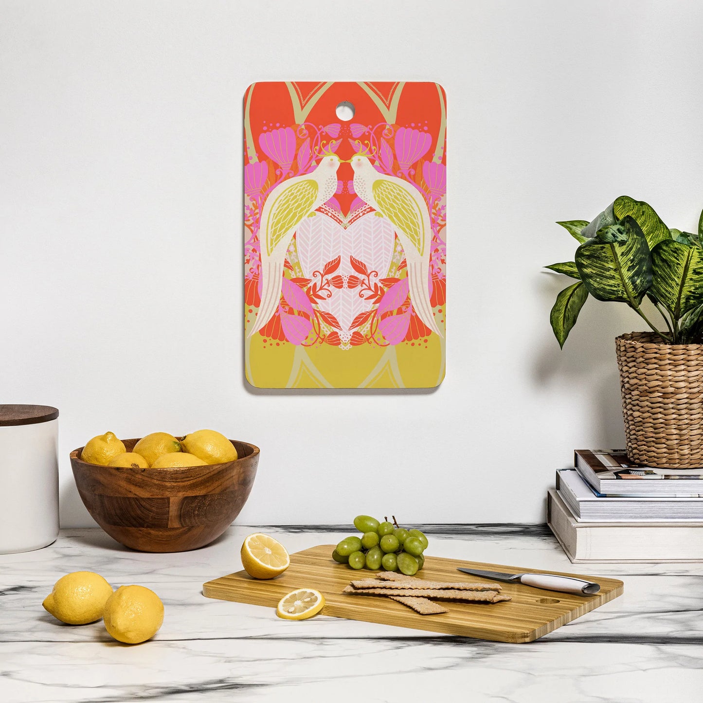Love Doves Bamboo Cutting Board
