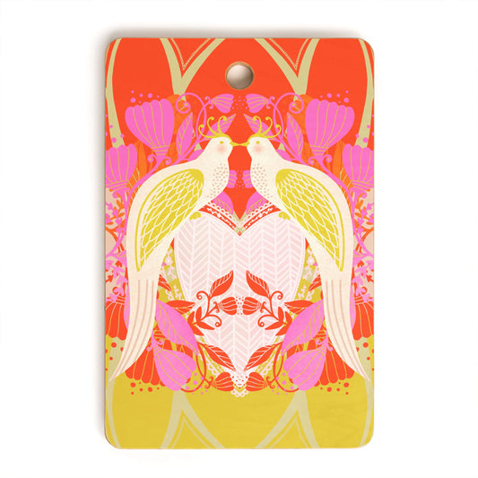 Love Doves Bamboo Cutting Board