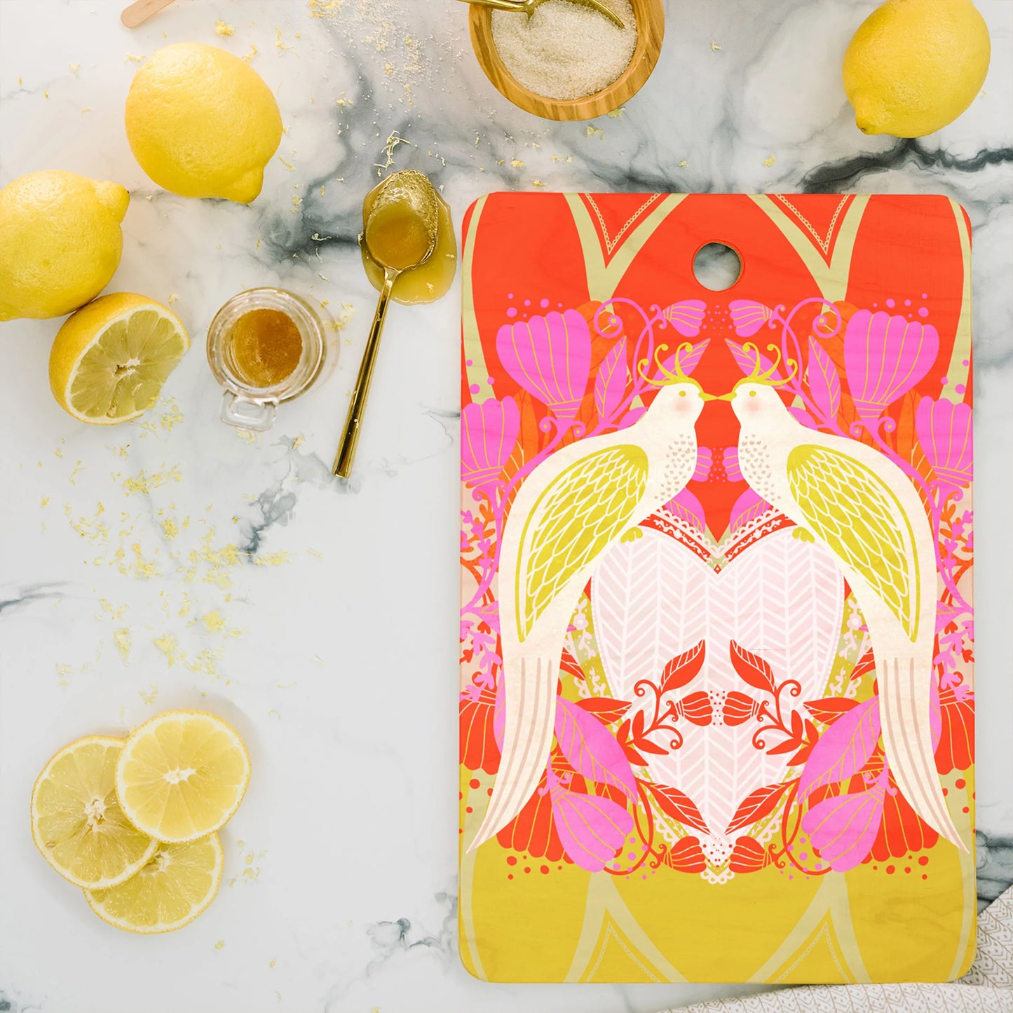 Love Doves Bamboo Cutting Board