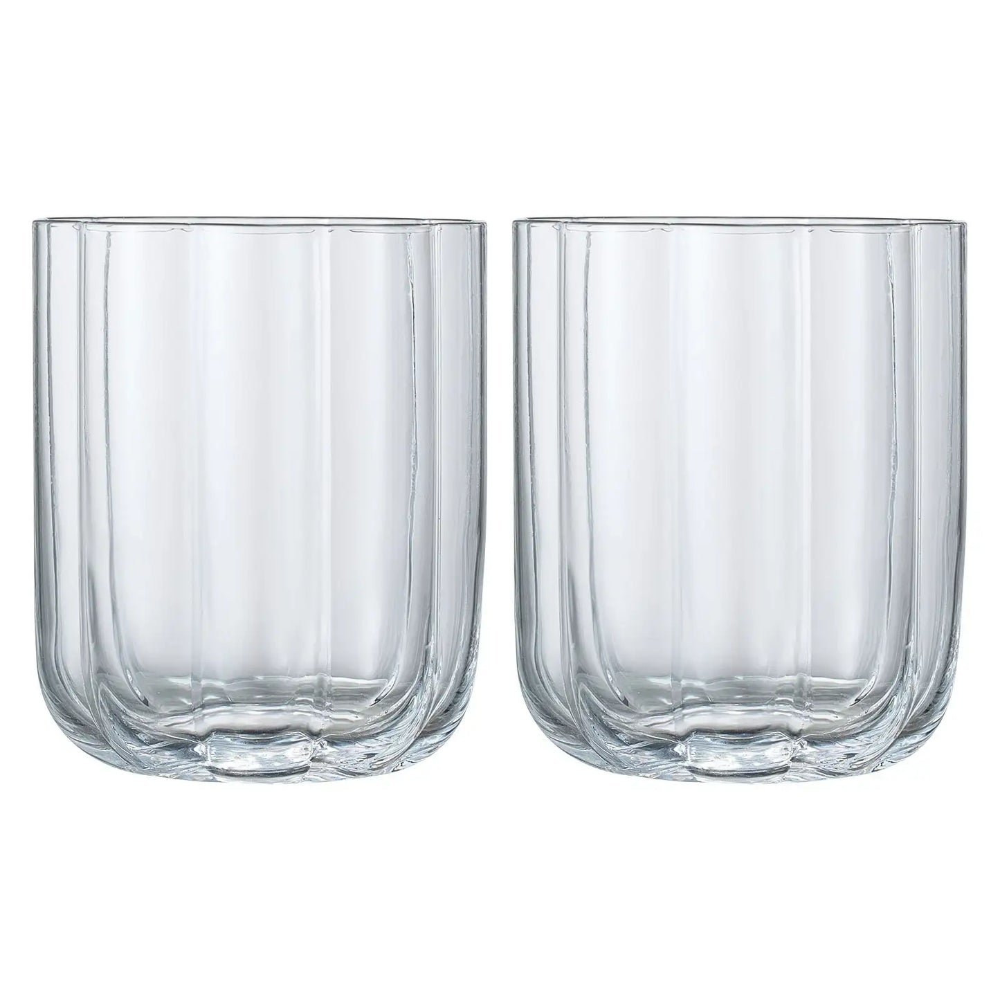 Flower Lowball Glassware, Clear, Set of 2