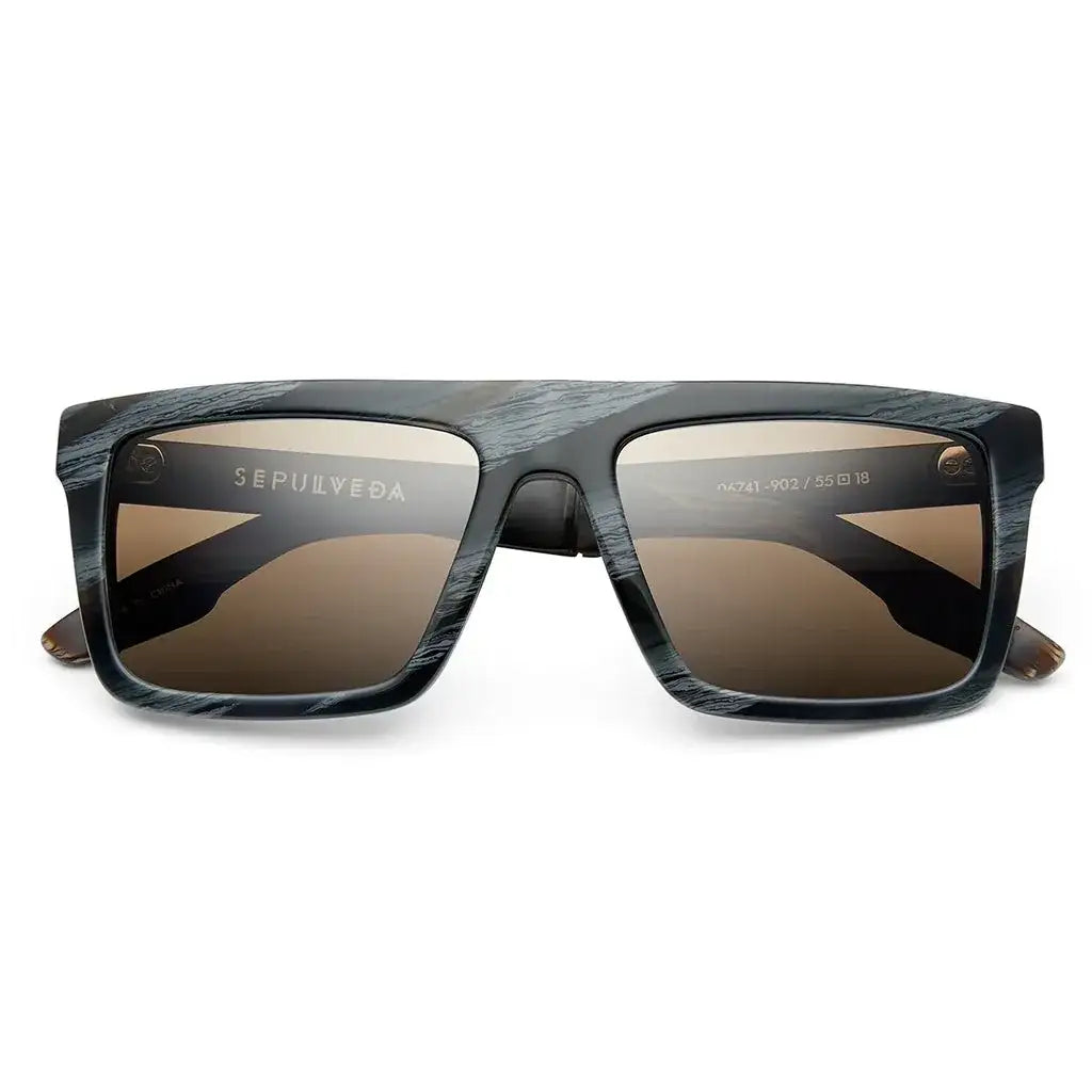 Sepulveda: Polished Double Horn - Brushed Black / Bronze Polarized Lens