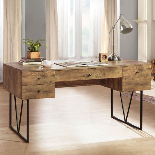 Sonoma Rustic Nutmeg 4-Drawer Writing Desk