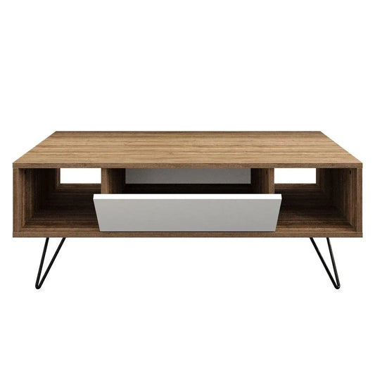 Mistico 47" Wide Coffee Table with A Cabinet and Shelves