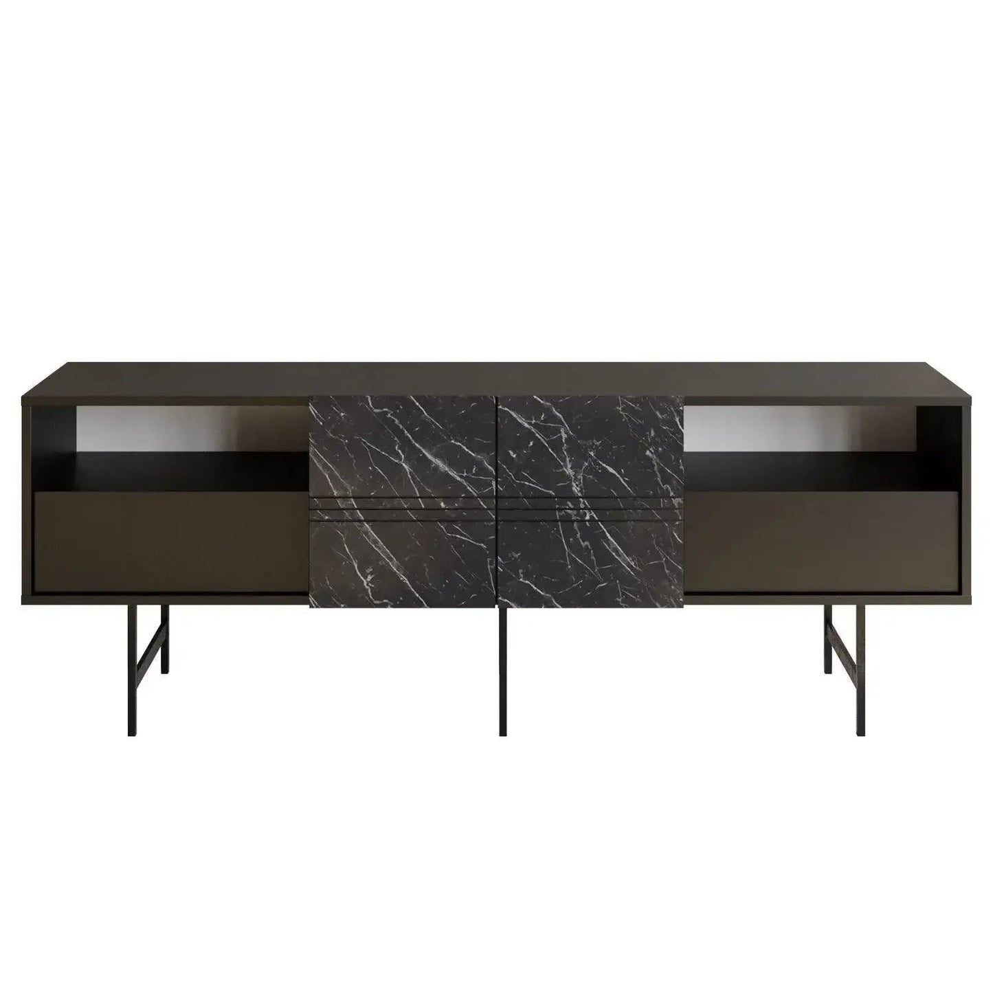 Derin 71" Media Console and TV Stand with Cabinets and Shelves for TVs up to 80"
