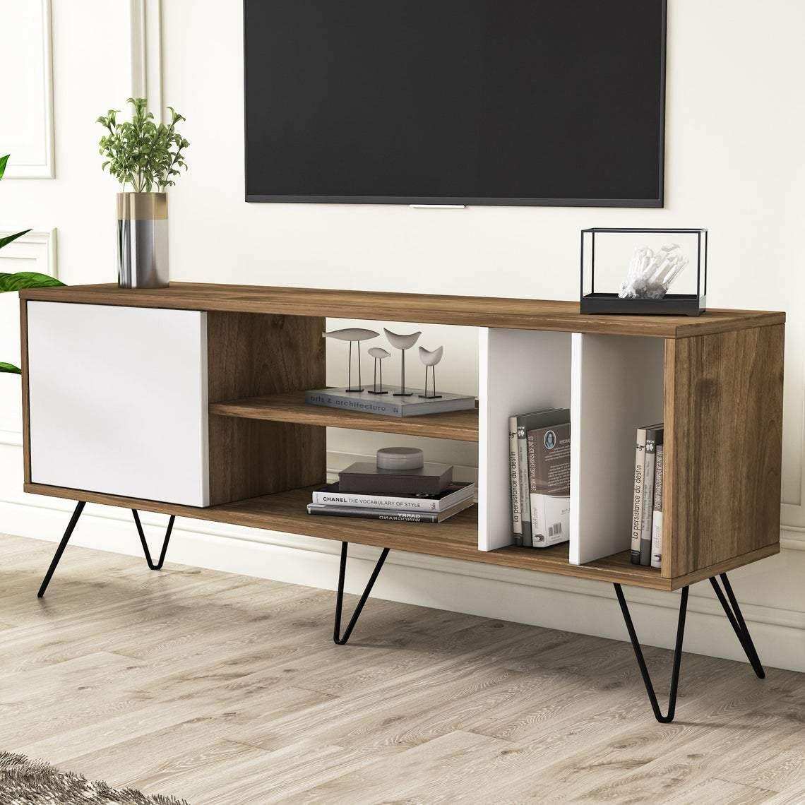 Mistico 55" TV Stand - Mid-Century Modern Media Console for TVs up to 63"