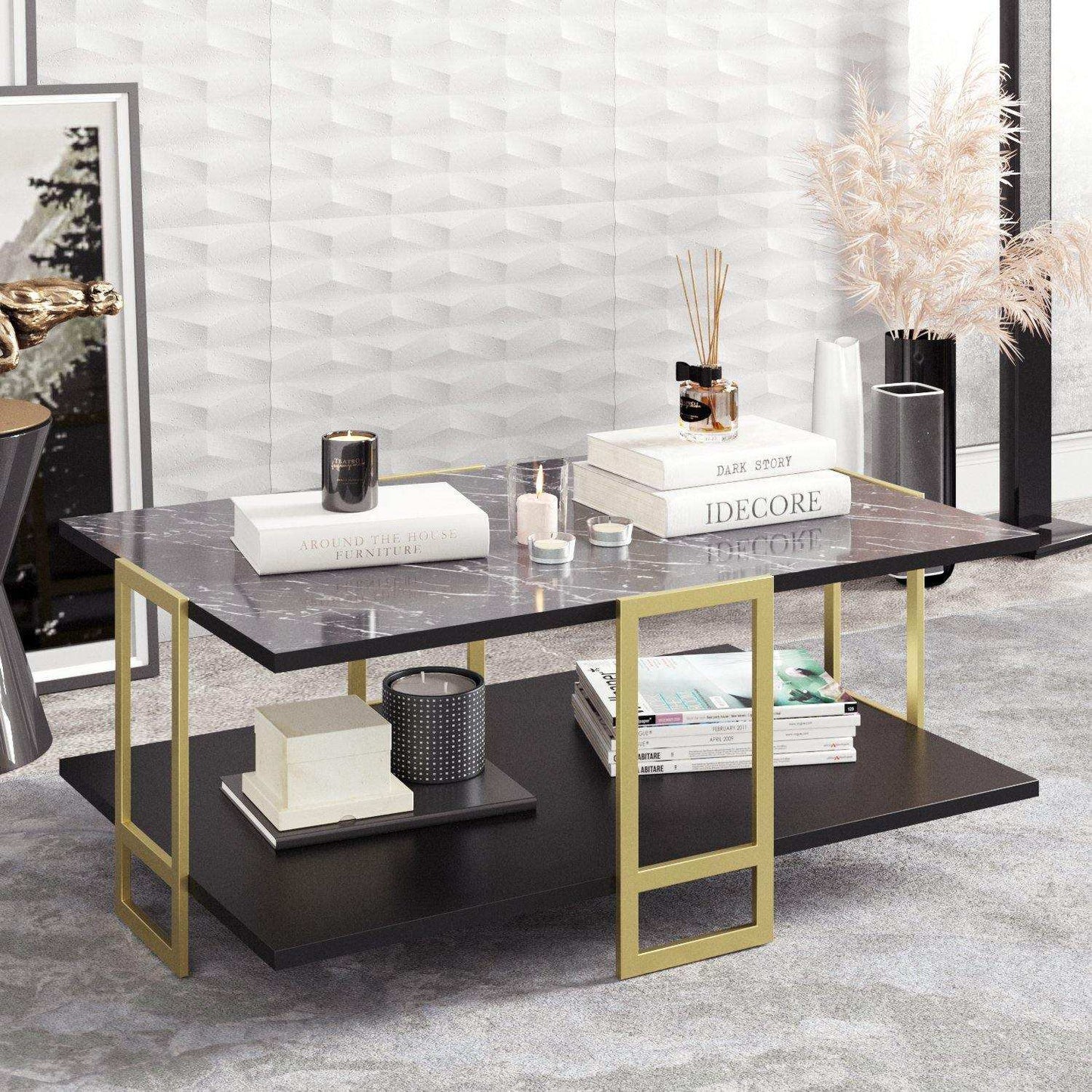 Polka Metal Wood Coffee Table