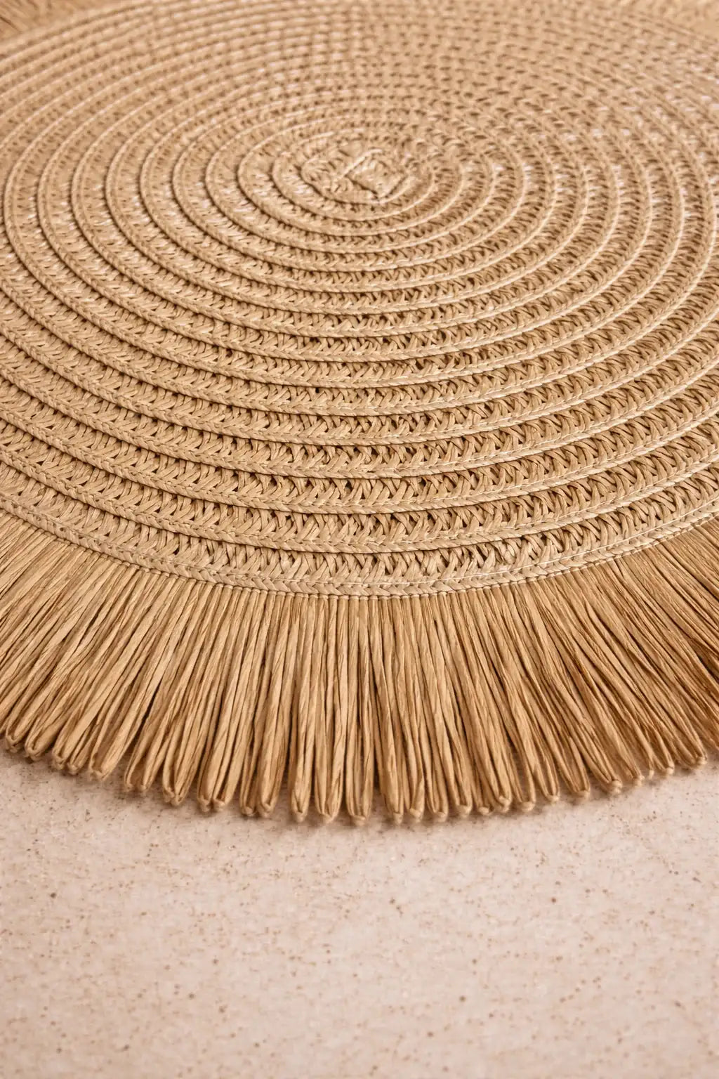 Santorini Straw Fringe Placemats - 15"