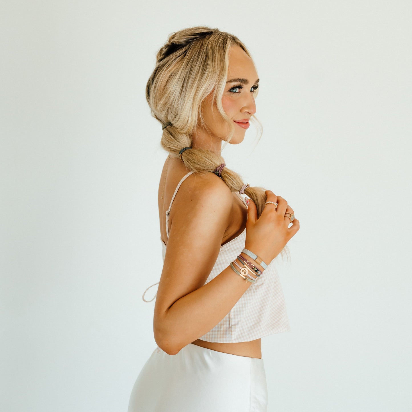 "Breathe" Lotus Flower Earthy Tones Hair Tie Bracelets