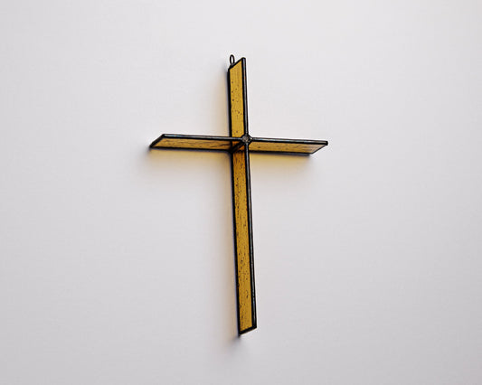 Classic Amber Cross Suncatcher