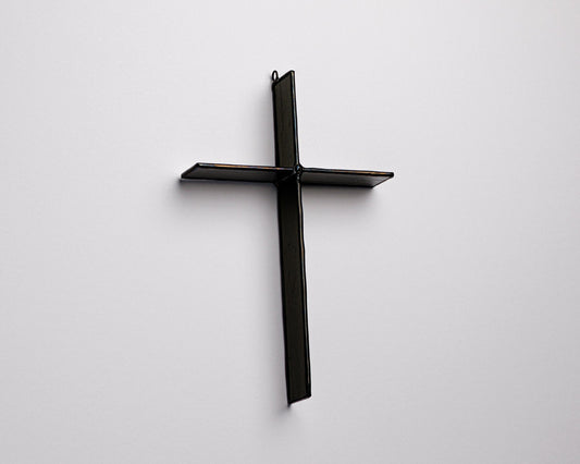 Ink Black Cross Suncatcher
