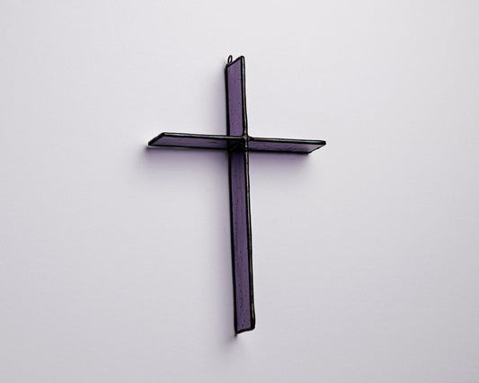 Evening Plum Cross Suncatcher
