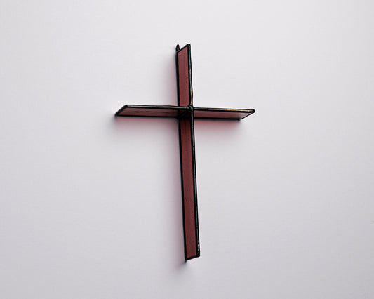 Red Mulberry Cross Suncatcher