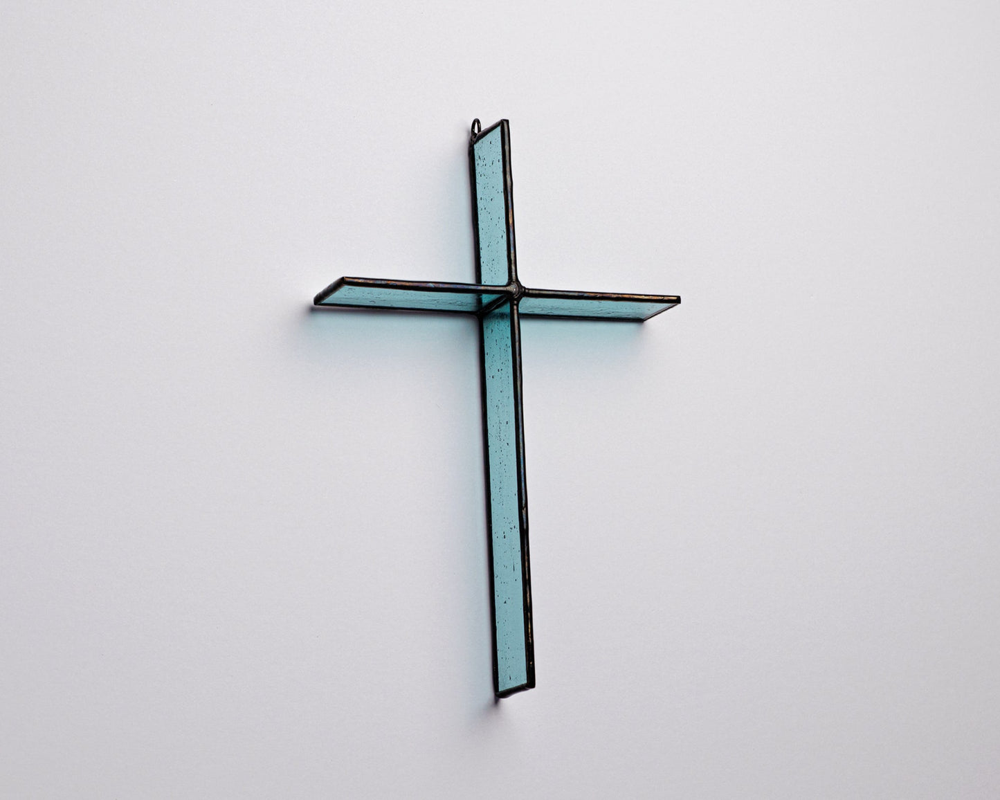 Pale Aqua Cross Suncatcher