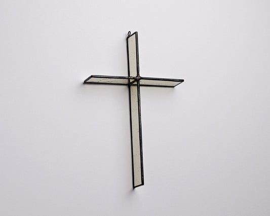 Wheat Mist Cross Suncatcher