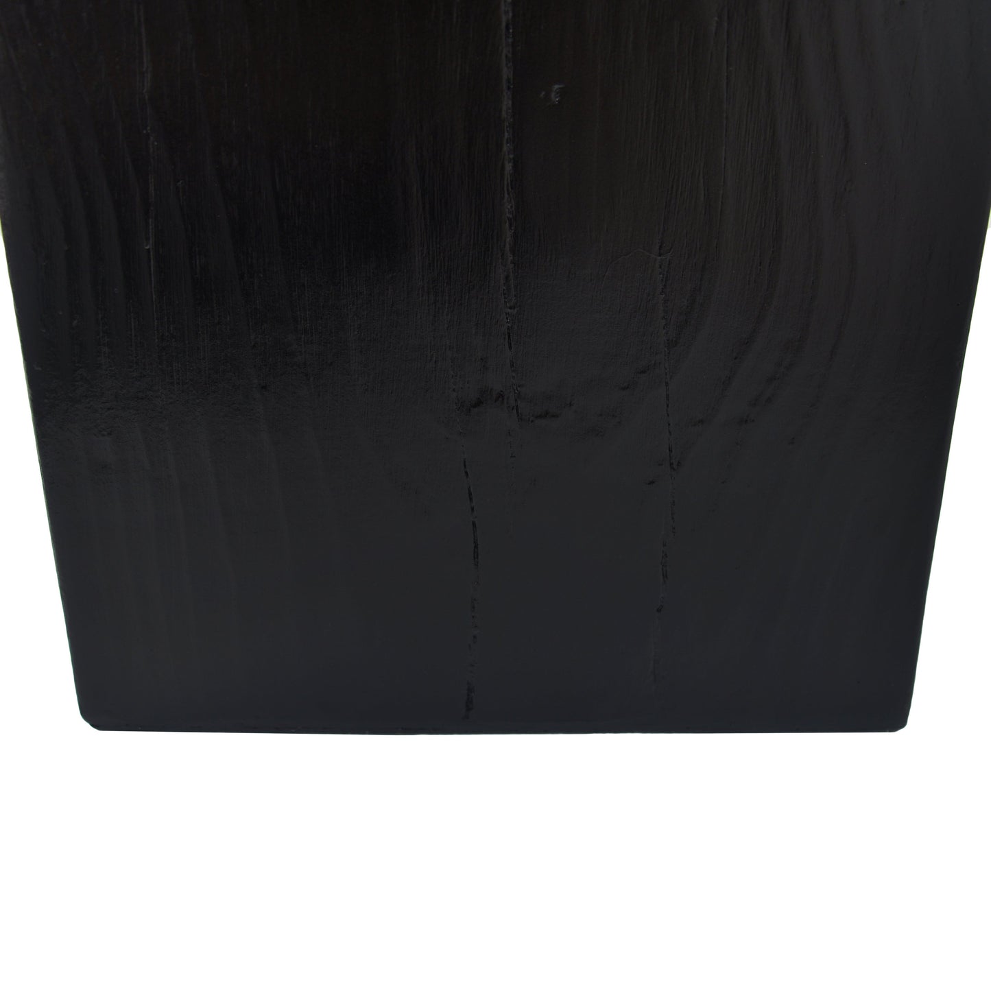 Wood-Look Square-Column MGO End Table,  H27.75',Wood-Like Distressed Finish, Mix with Different Heights, Indoor Outdoor Use,Black Color