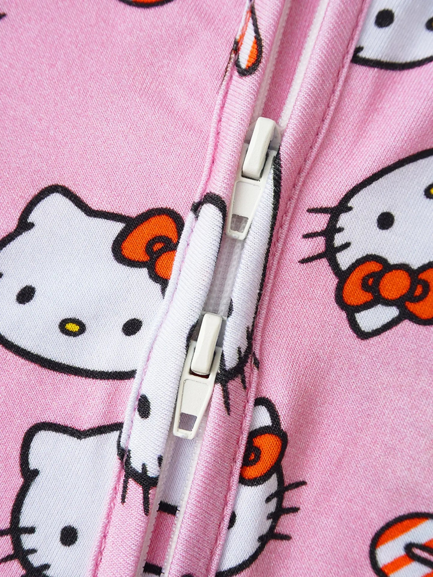 PoshTOT Sanrio Hello Kitty Pink Bamboo Baby Convertible Zippy Romper