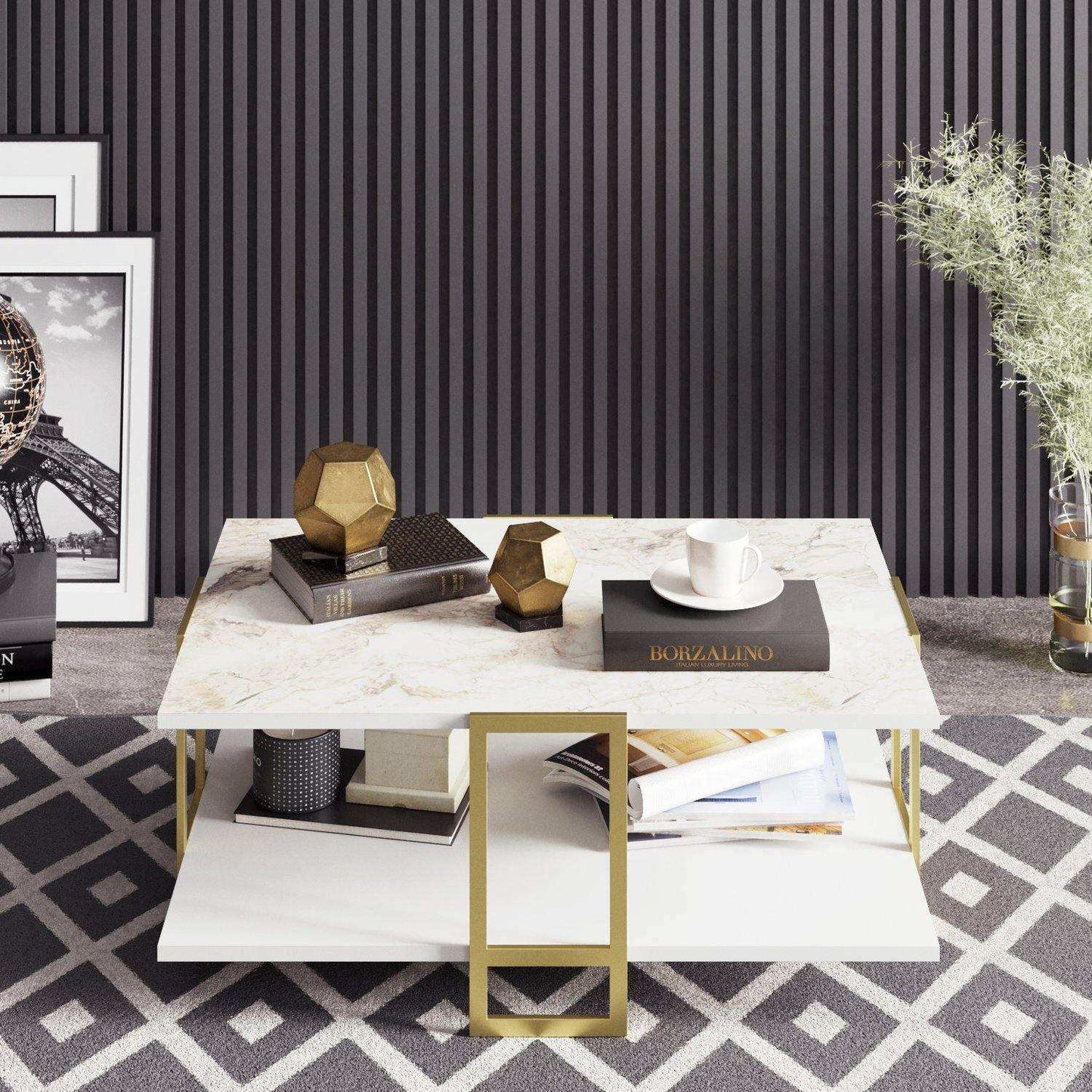 Polka Metal Wood Coffee Table
