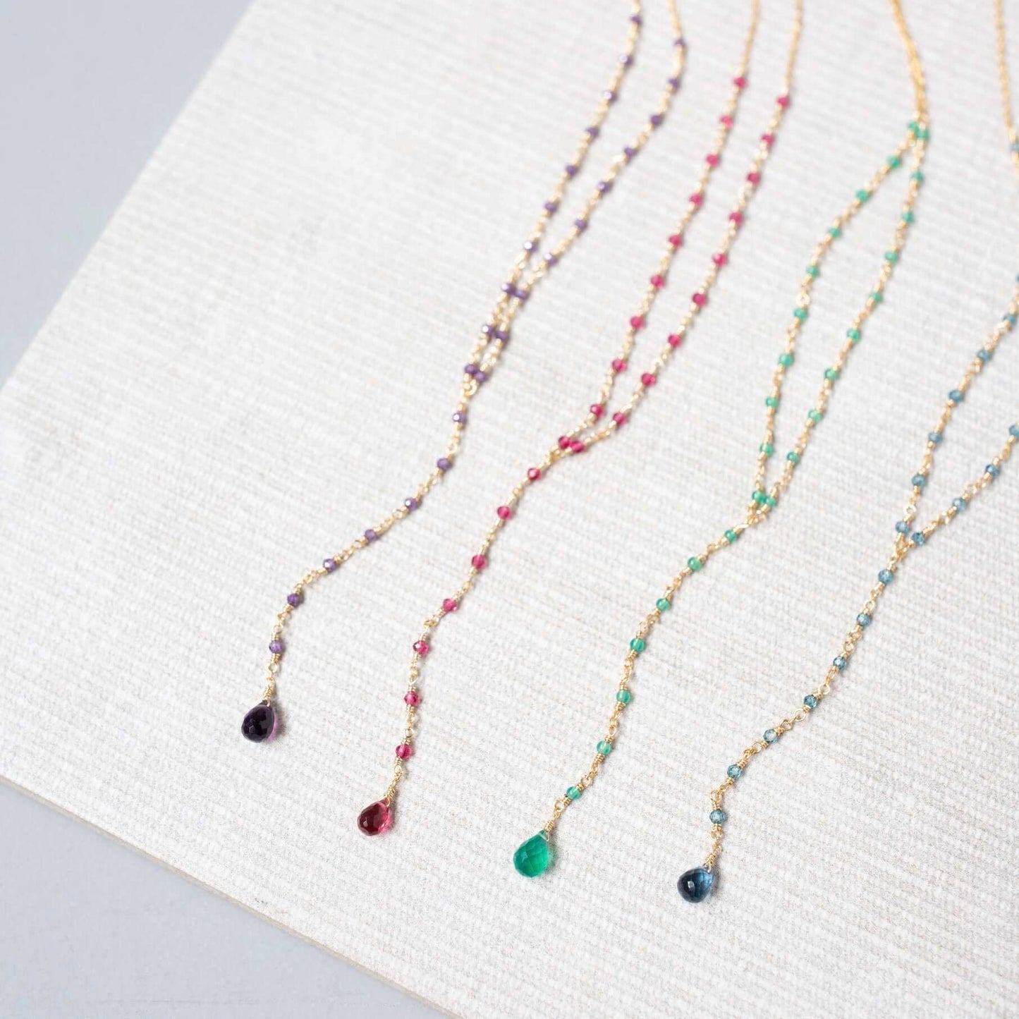 Pink Tourmaline Quartz Kensington Necklace