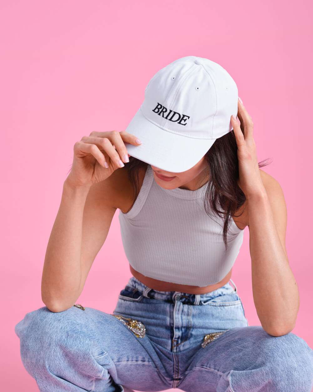 Bride Baseball Hat - embroidered cotton hat