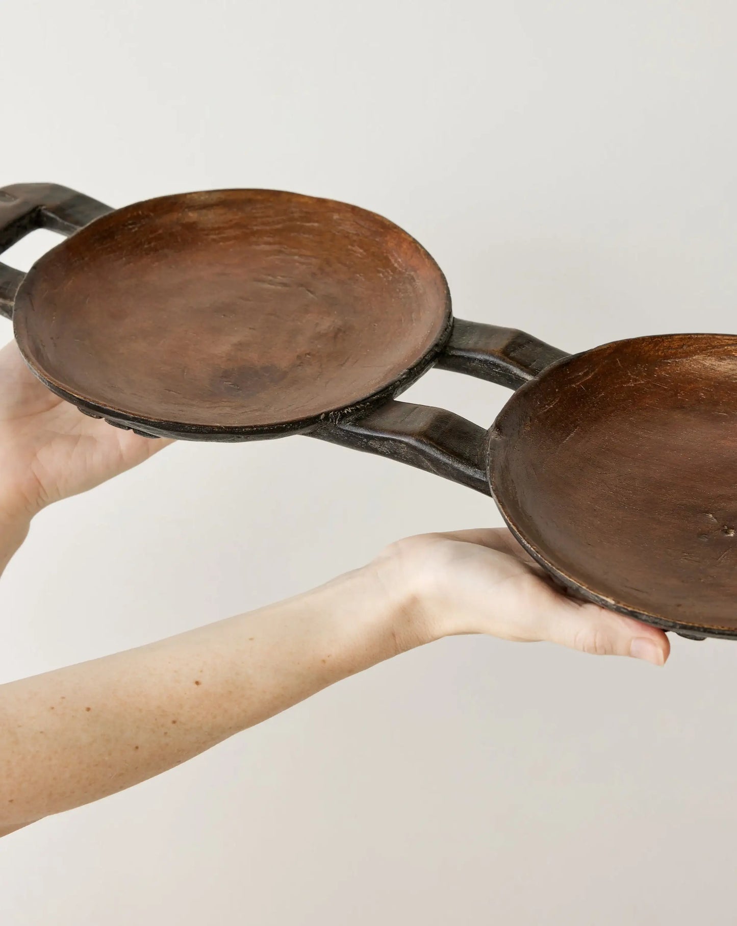 Bamenda Duo Circular Wooden Serving Tray