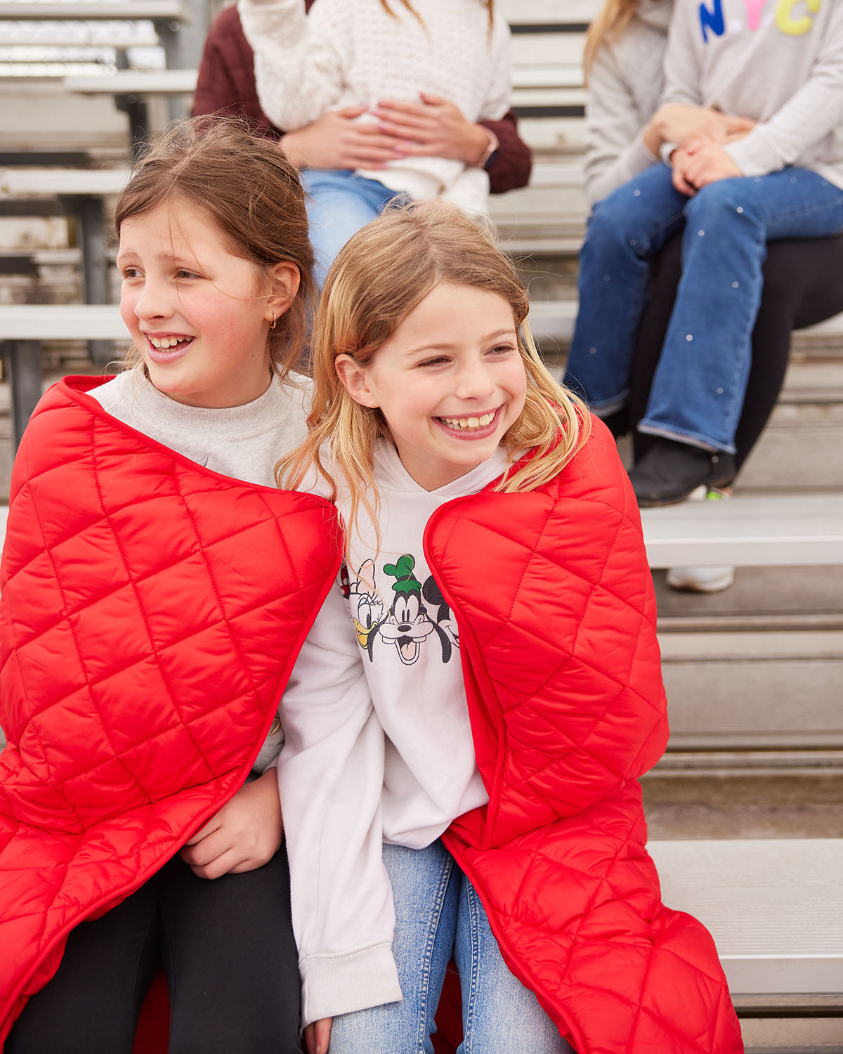 Baseball on Red Puffer Blanket