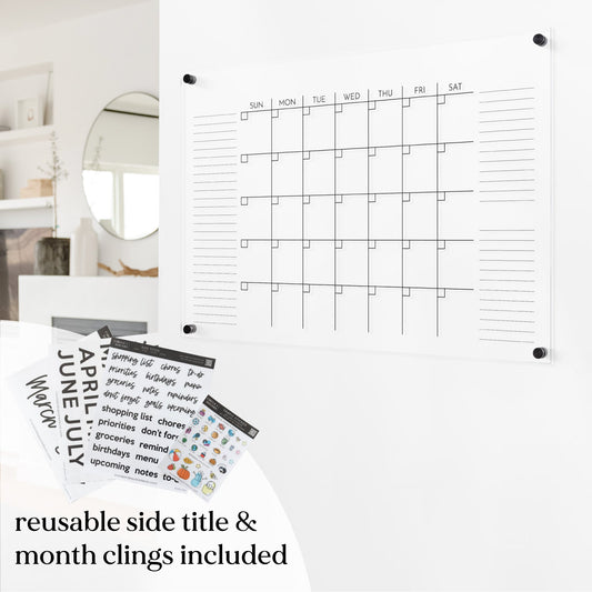 Ever Changing Acrylic Calendar | Classic Horizontal