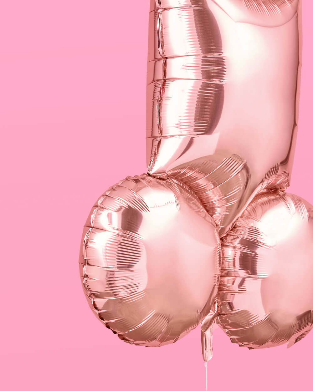 XL Penis Balloon - 40" rose gold foil balloon