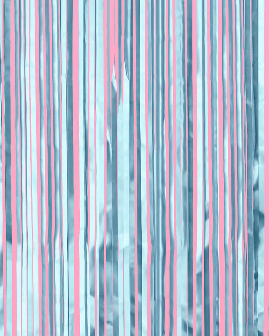 Something Blue Curtain - blue foil curtain
