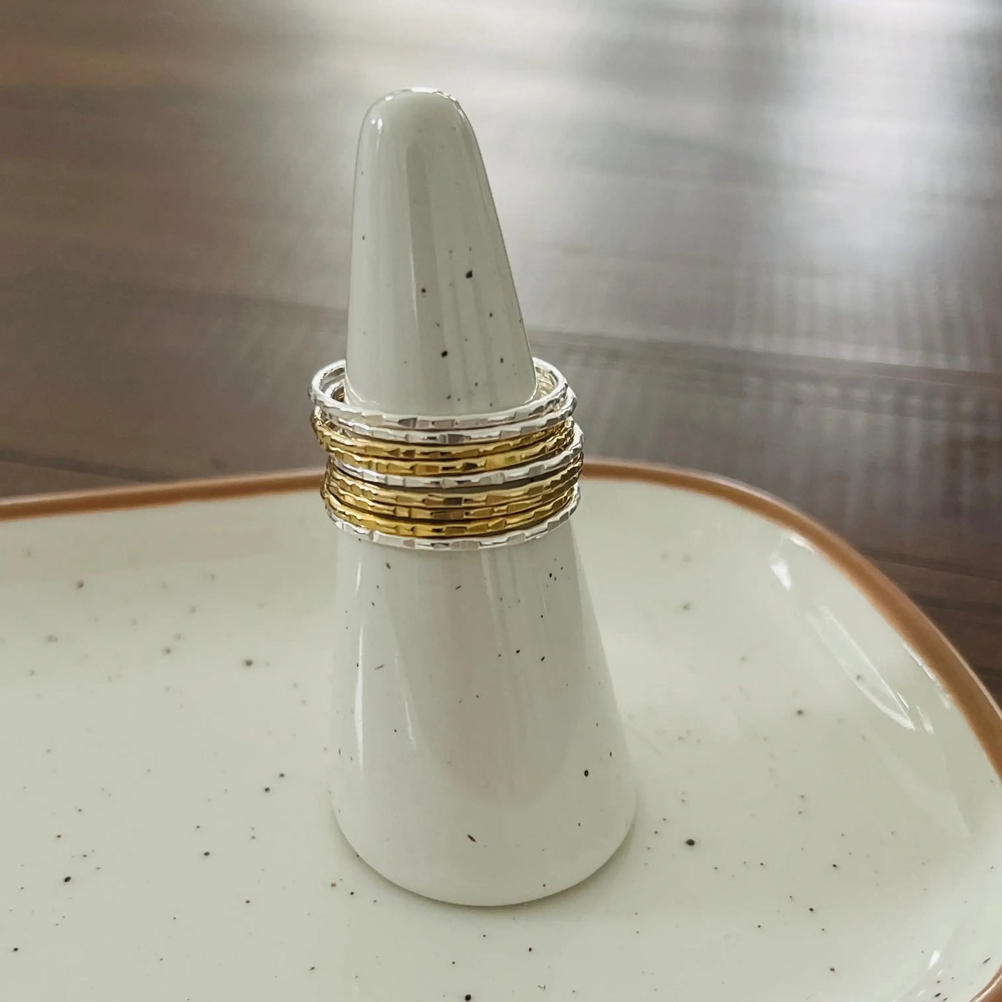 FACETED STACKING RING