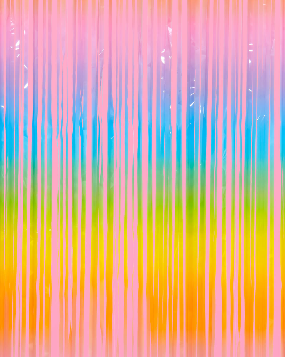 Pastel Party Curtain - rainbow foil curtain