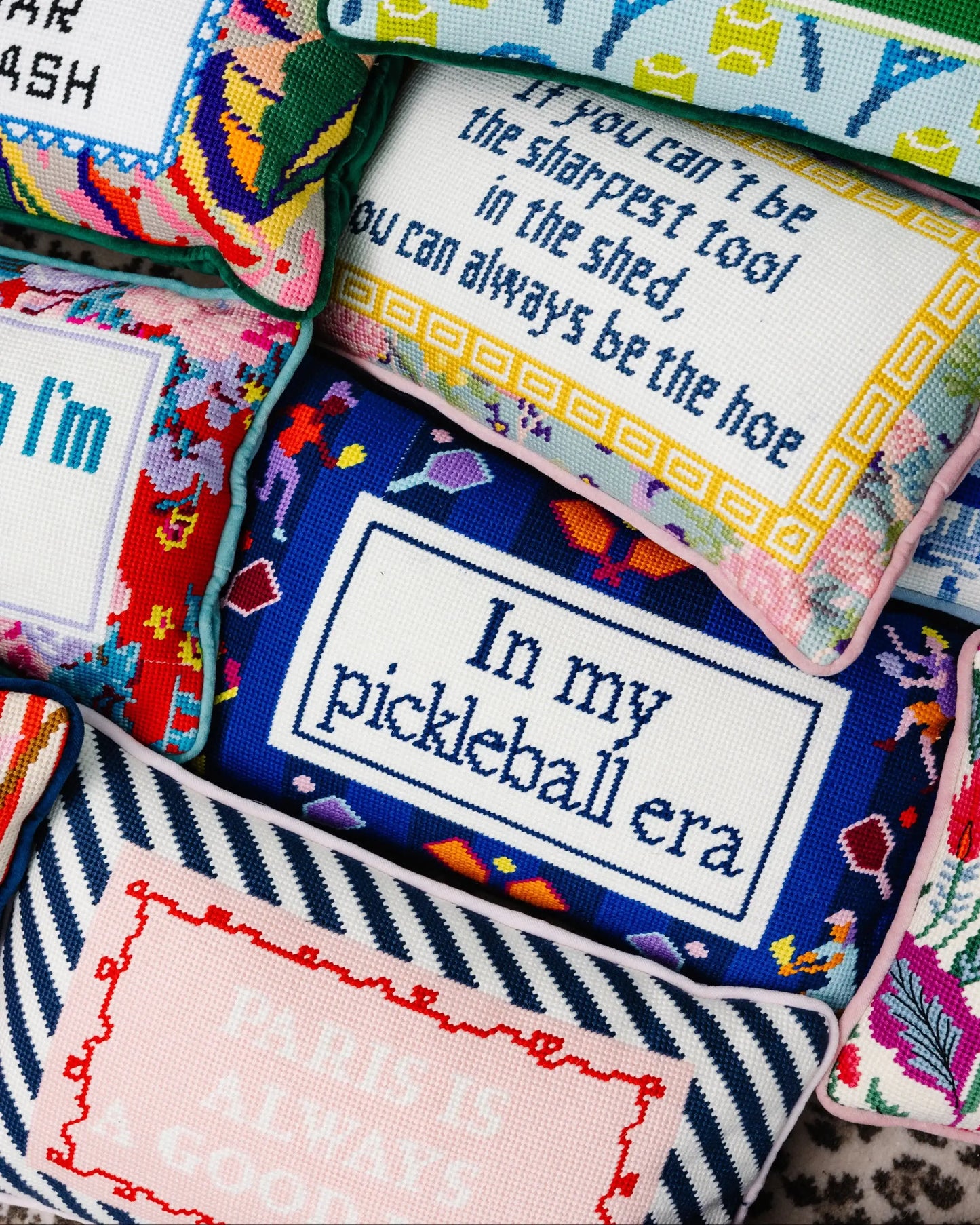 Paris Needlepoint Pillow