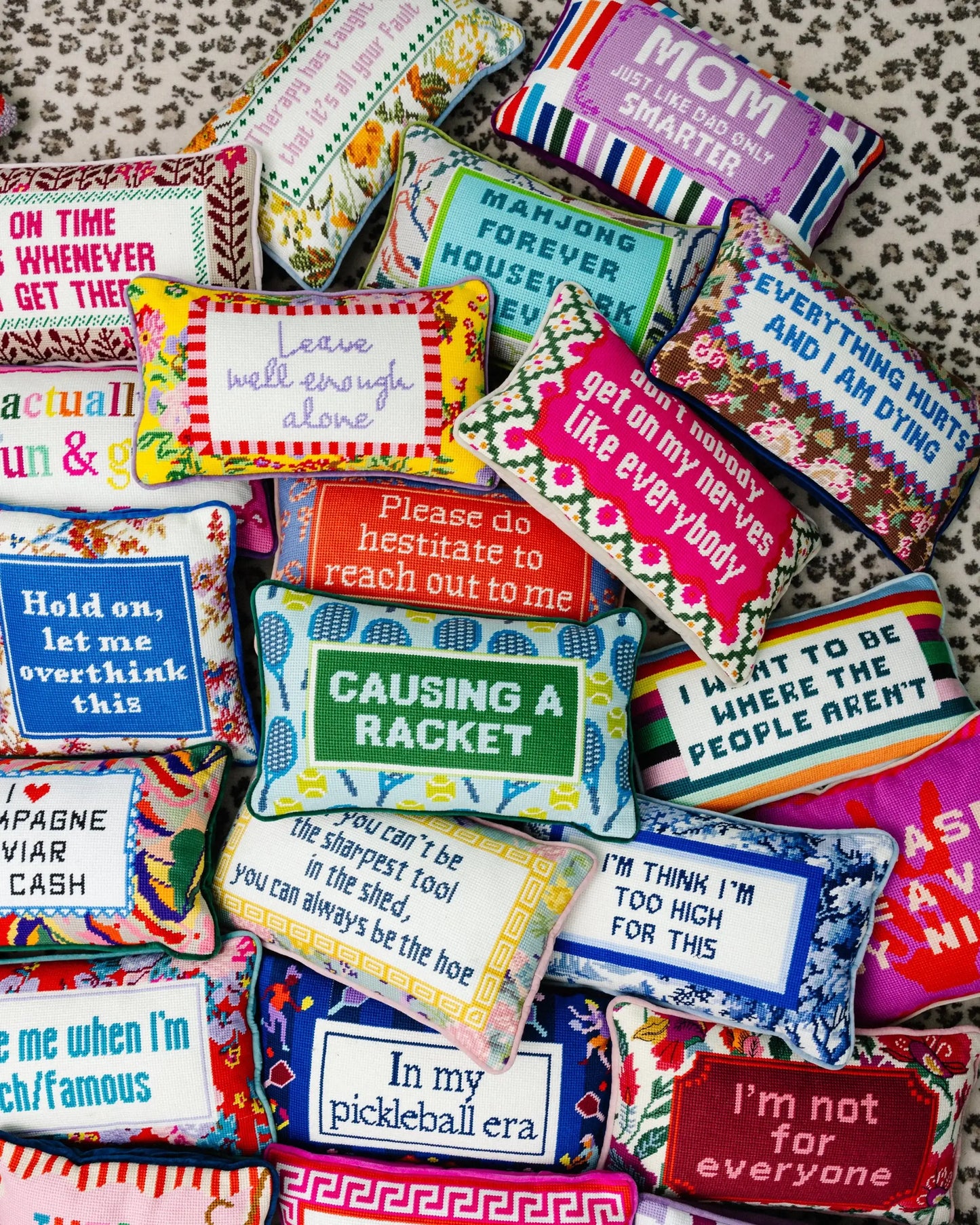 Everything Hurts Needlepoint Pillow