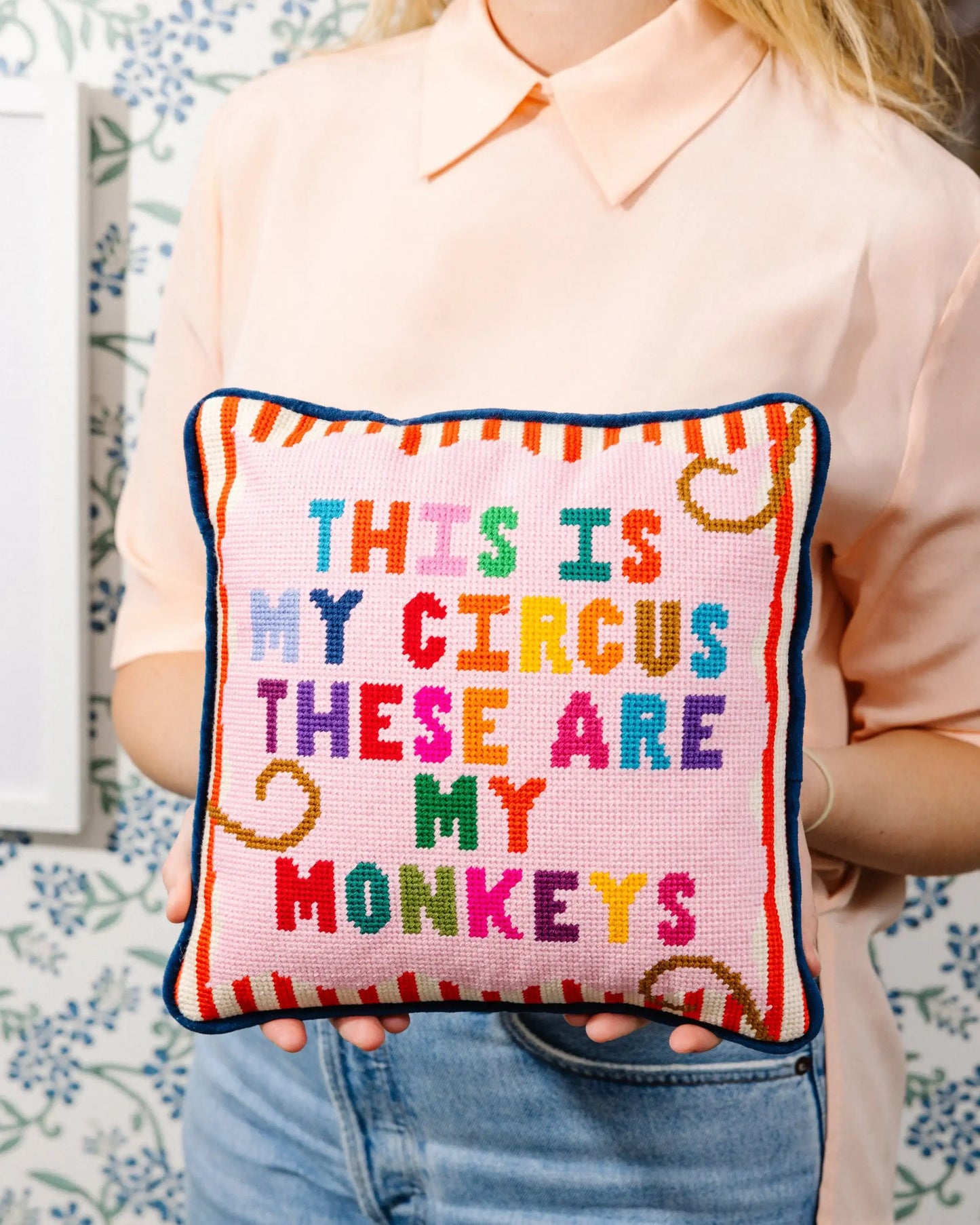 My Circus Needlepoint Pillow
