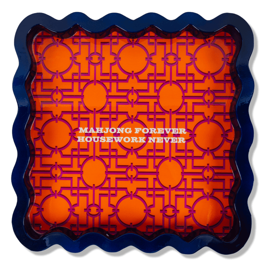 Mahjong Large Lacquer Tray