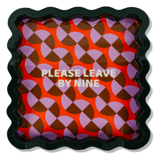 Leave by Nine Large Lacquer Tray