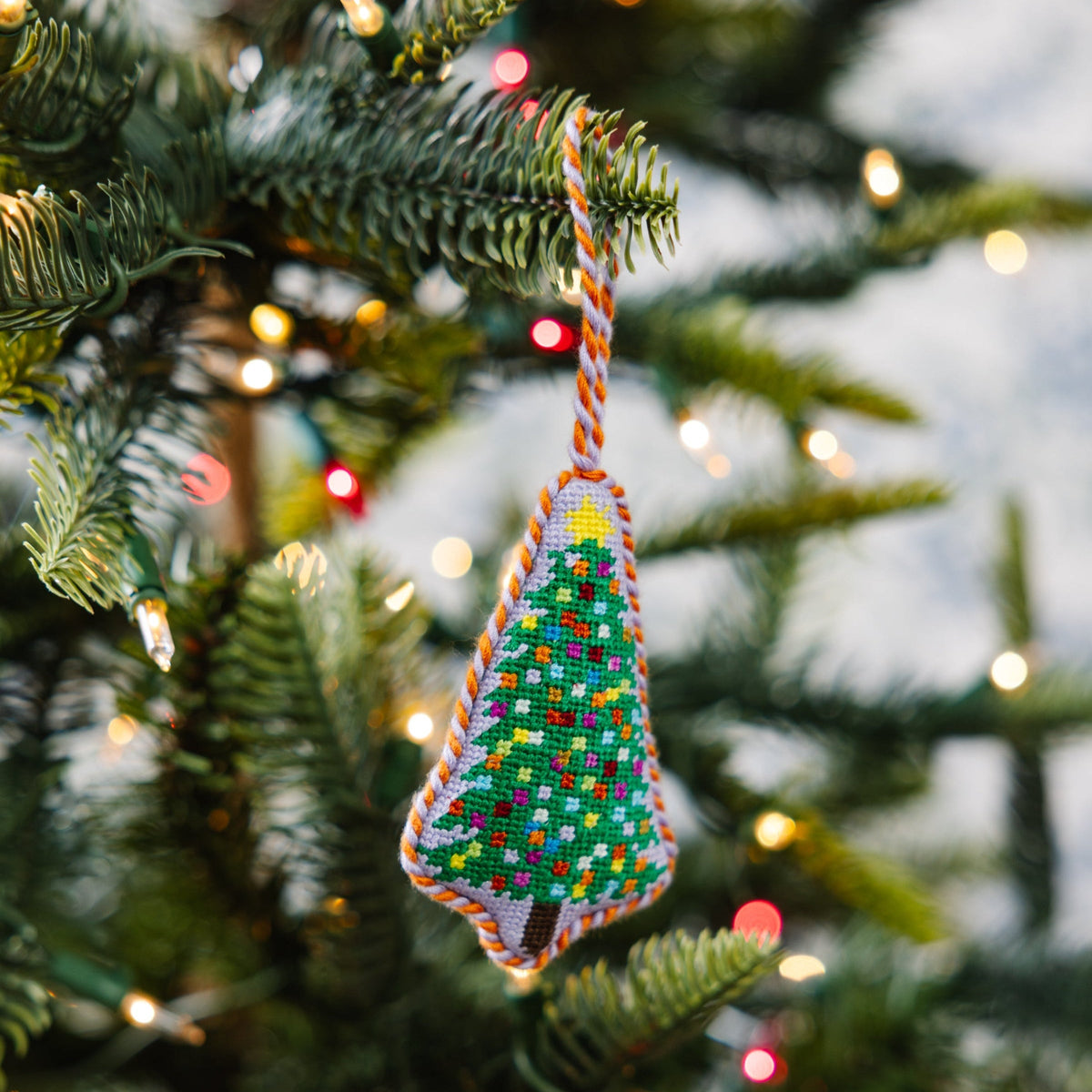 Needlepoint Icon Ornament - Christmas Tree