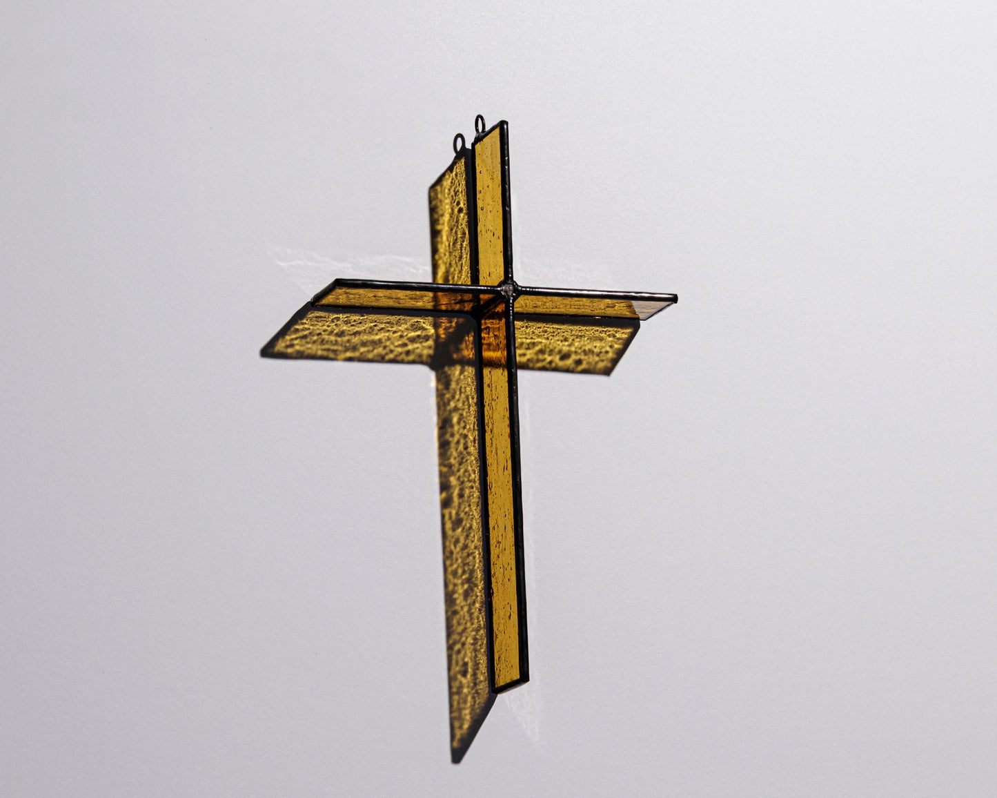 Classic Amber Cross Suncatcher