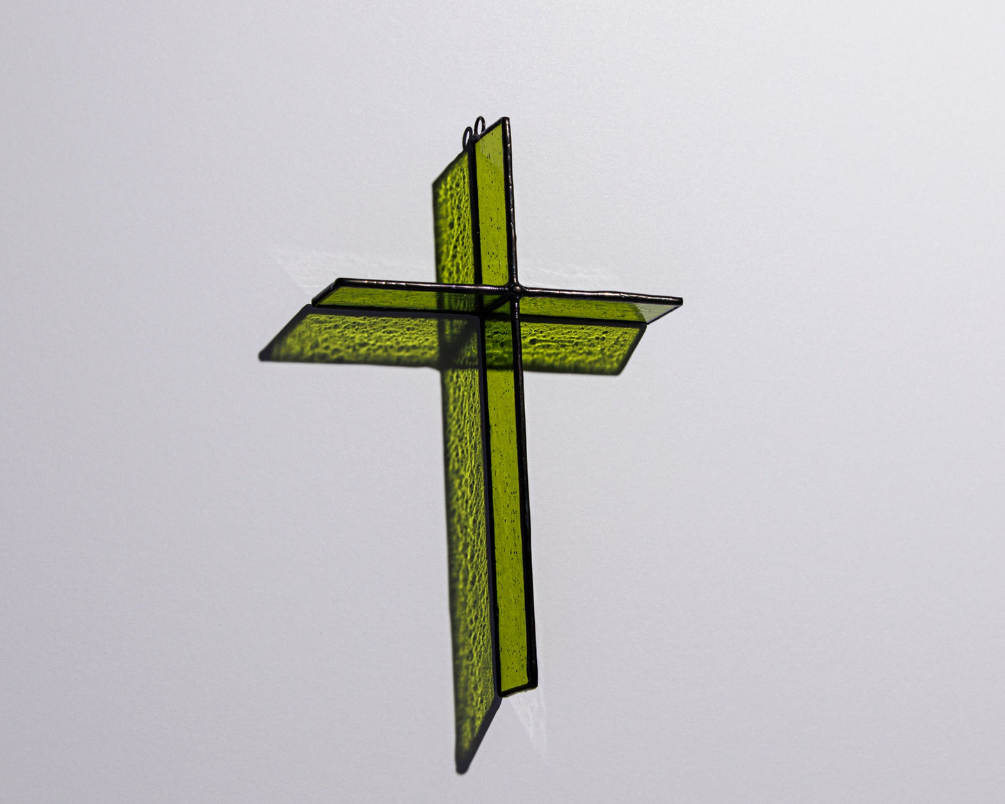 Bottle Green Cross Suncatcher