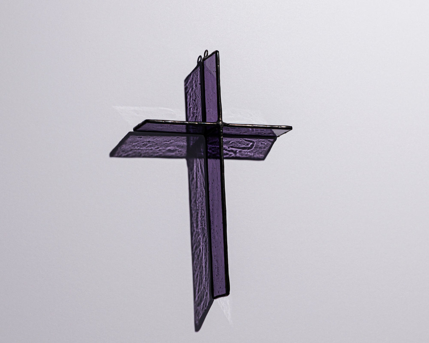 Evening Plum Cross Suncatcher