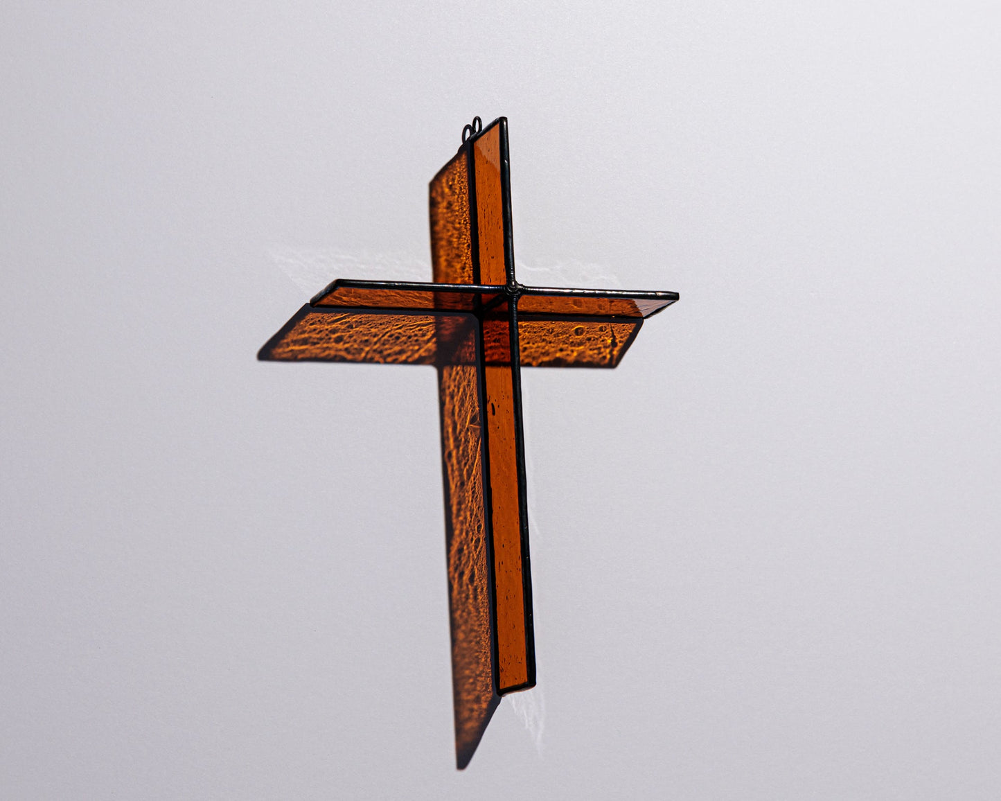 Harvest Orange Cross Suncatcher