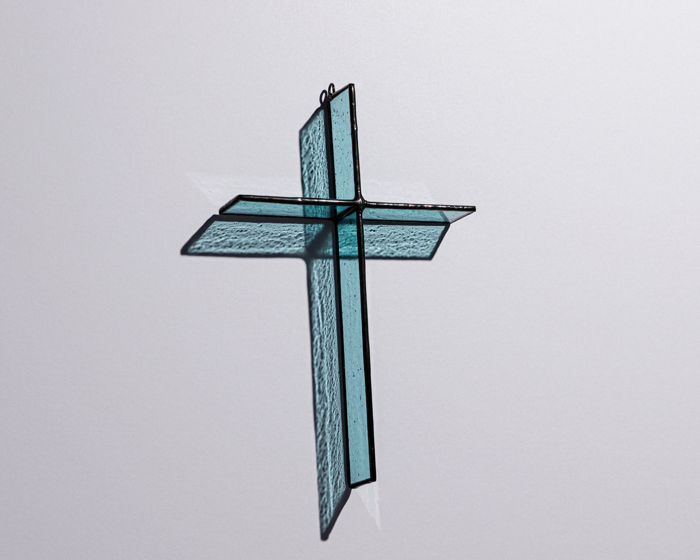 Pale Aqua Cross Suncatcher