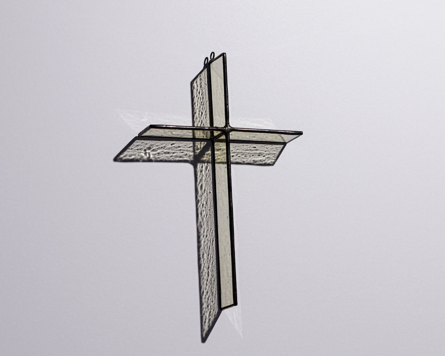 Wheat Mist Cross Suncatcher