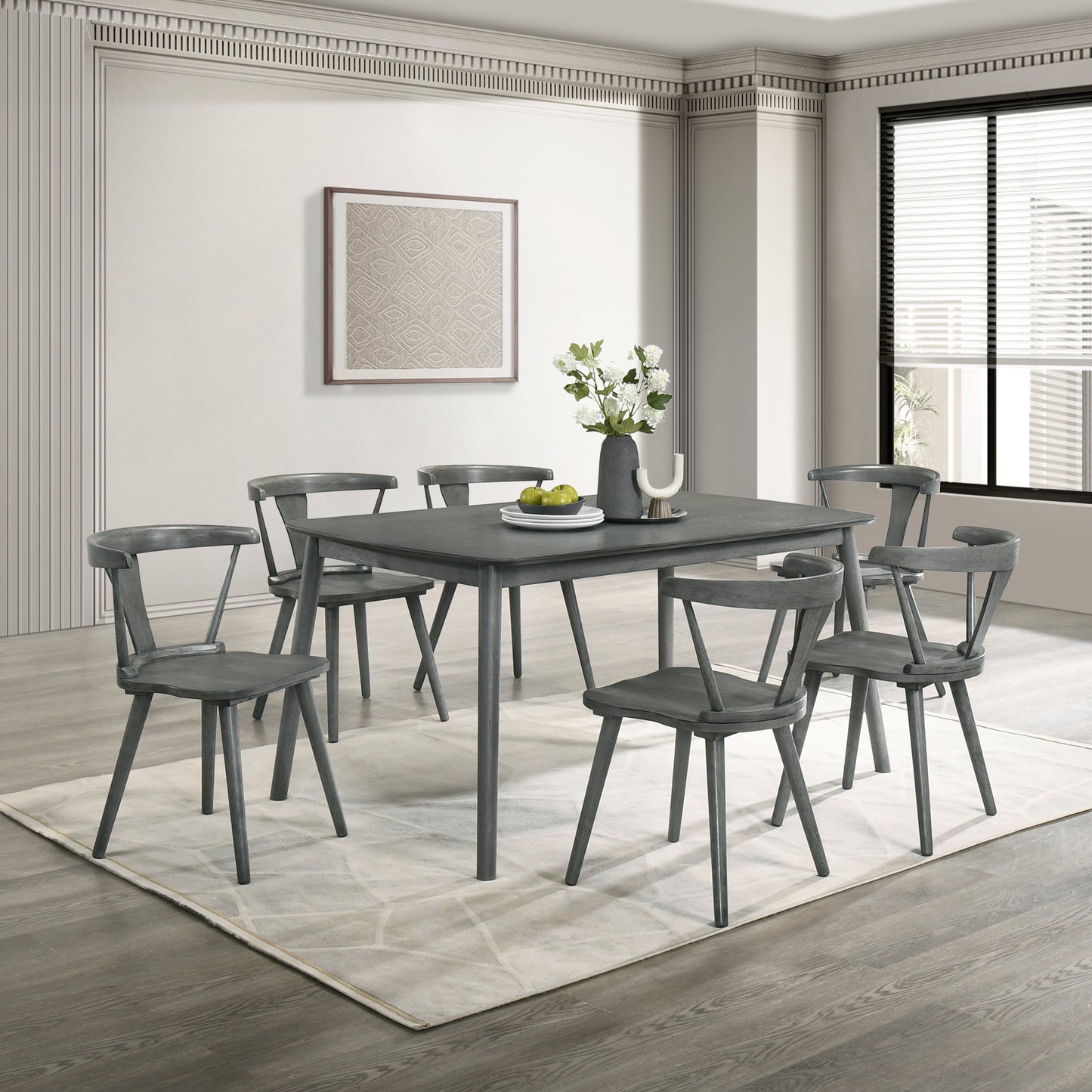 [Set of 2] Rustic Farmhouse Dining Chairs, Solid Wood Side Chairs for Kitchen & Dining Room, Easy Assembly