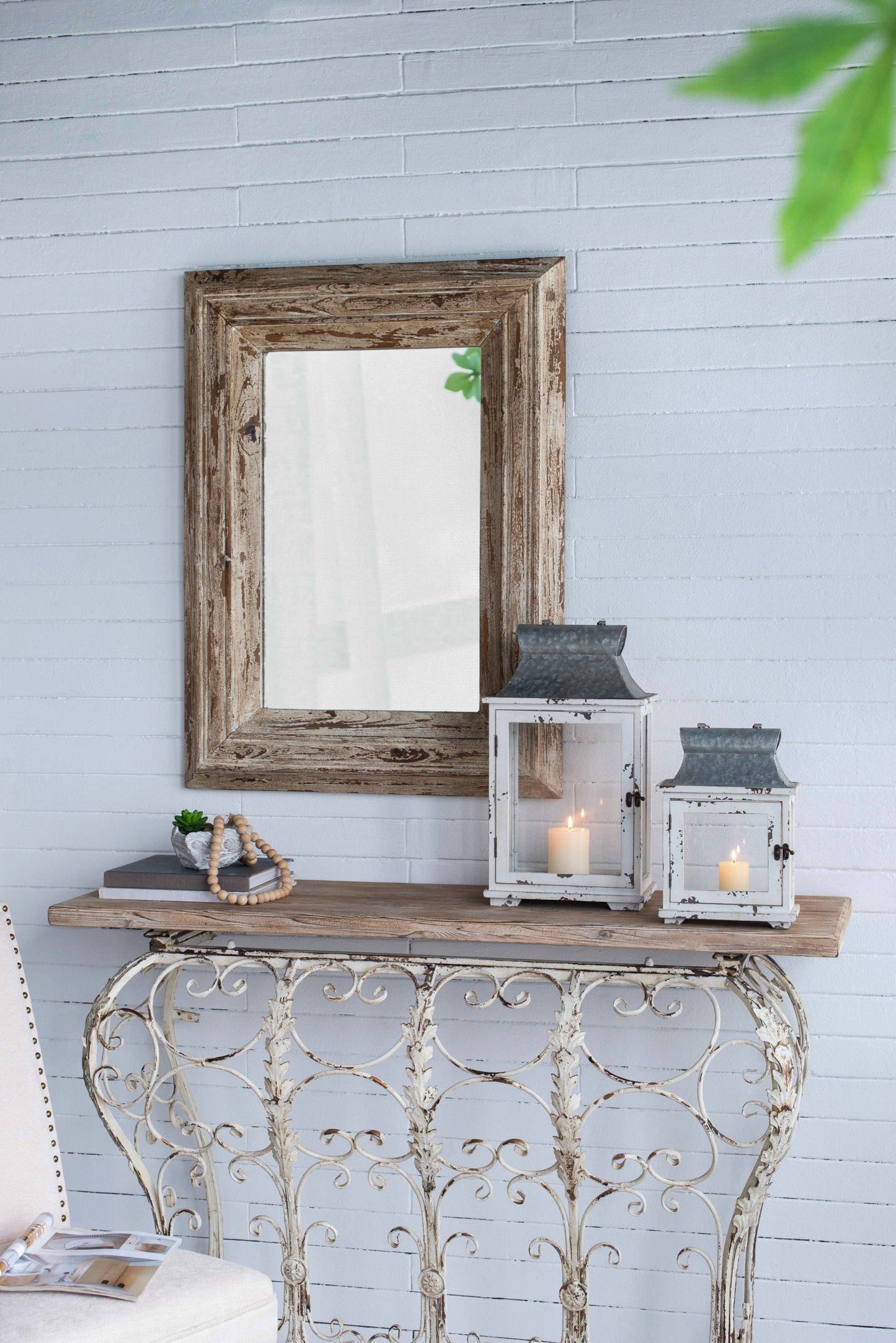 Wooden Candle Lantern Decorative, Hurricane Lantern Holder Decor for Indoor Outdoor, Home Garden Wedding