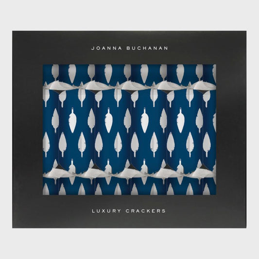 Luxury celebration crackers, navy with silver, set of six