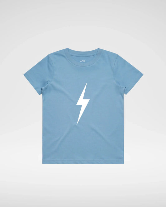 WHITE BOLT TEE - CLOUD BLUE