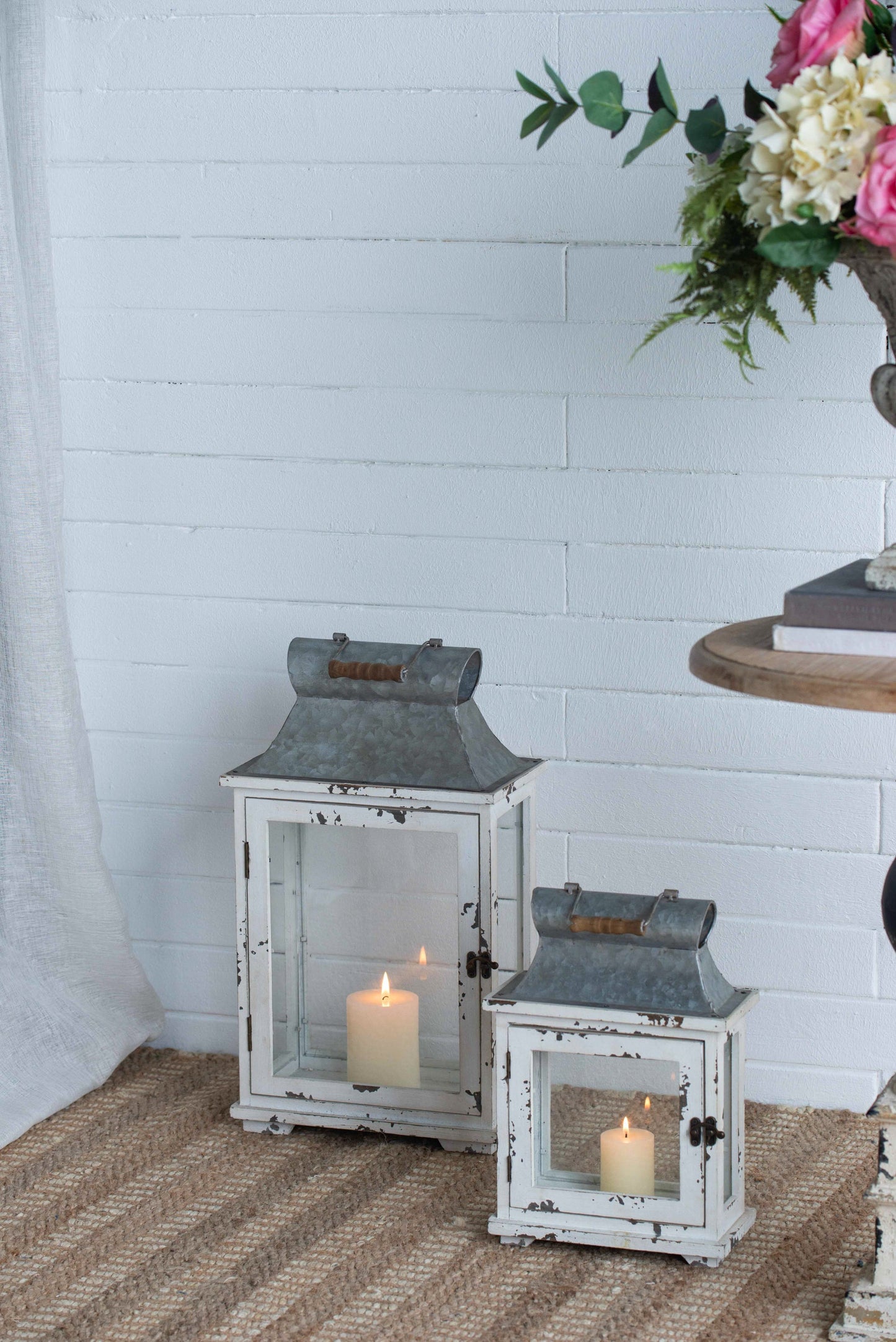 Wooden Candle Lantern Decorative, Hurricane Lantern Holder Decor for Indoor Outdoor, Home Garden Wedding