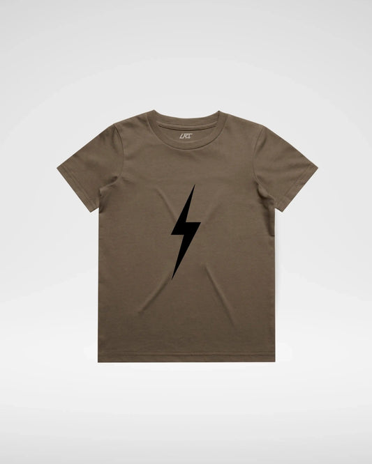 DARK NAVY BOLT TEE - BROWN