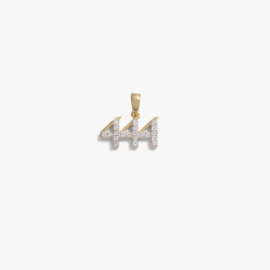 444 Sapphire Angel Number Amulet