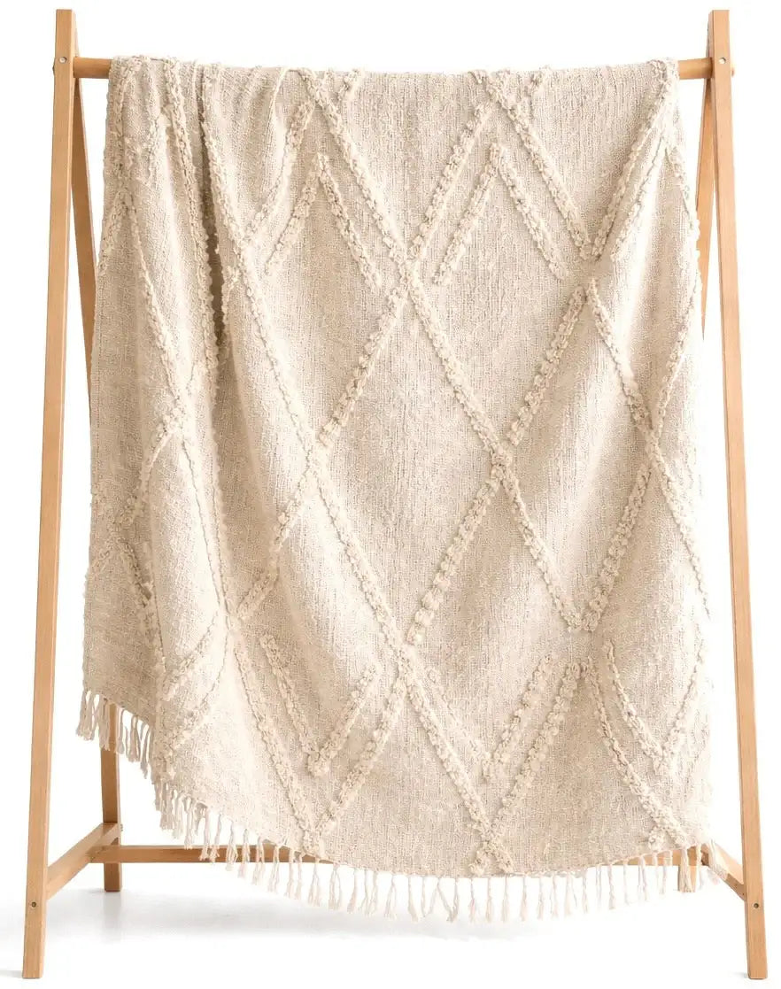 Maya Throw Blanket – Lightweight Neutral Everyday Throw Blanket